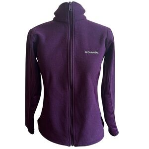 Columbia Sportswear Purple Thermal Fleece Jacket Full Zip Outdoor Lightweight